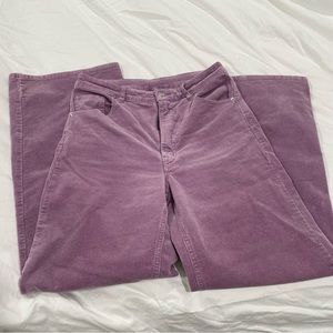 H&M Divided Wide Leg Lavender Purple Corduroy Pants